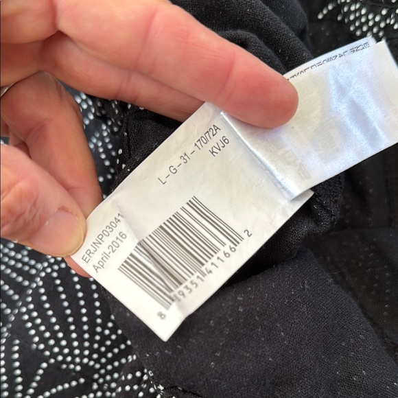 Roxy Beachy Drawstring Pants in Black and White Sz L - Picture 11 of 13